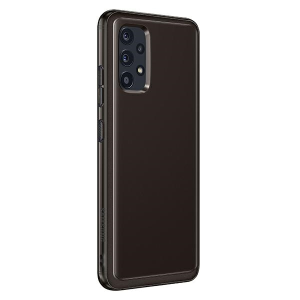 Dėklas QA325TBE minkštas skaidrus dangtelis, skirtas Samsung Galaxy A32 Juodas (Juodas)