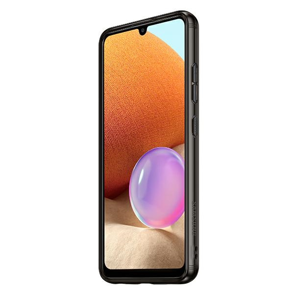 Dėklas QA325TBE minkštas skaidrus dangtelis, skirtas Samsung Galaxy A32 Juodas (Juodas)