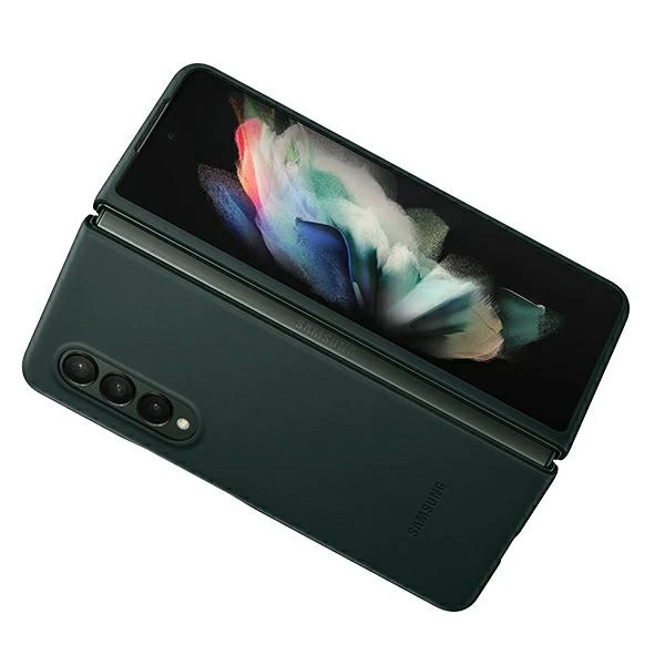 Dėklas VF926LGE odinis dangtelis, skirtas Samsung Galaxy Fold 3 (žalias)
