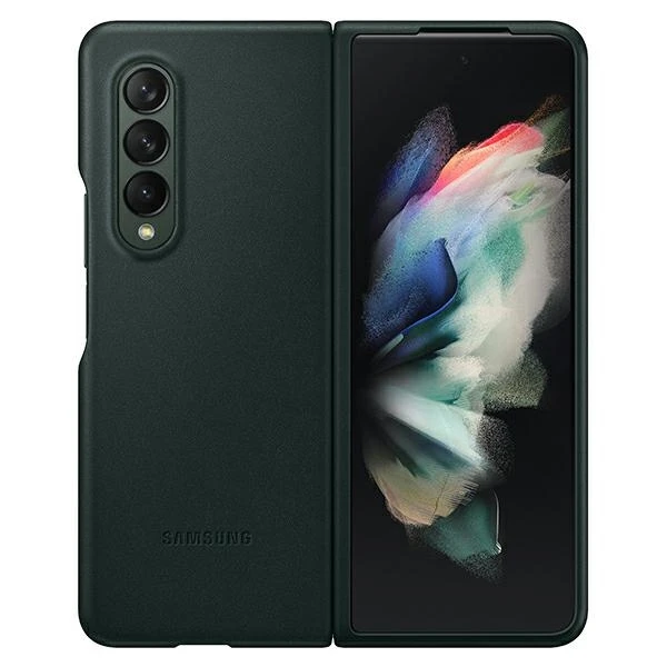 Dėklas VF926LGE odinis dangtelis, skirtas Samsung Galaxy Fold 3 (žalias)