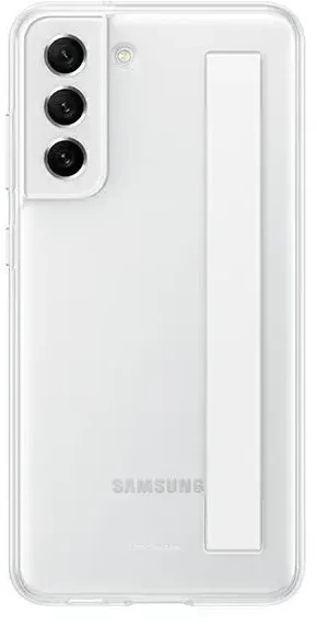 112803 Dėklas Samsung EF-XG990CWEGWW S21 FE 5G G990 baltos spalvos Slim Strap Cover