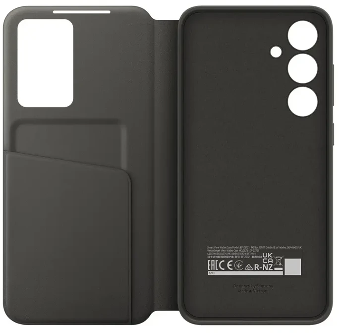 Telefono dėklas Samsung Galaxy S24 FE Smart View, juodas (pažeista pakuotė)