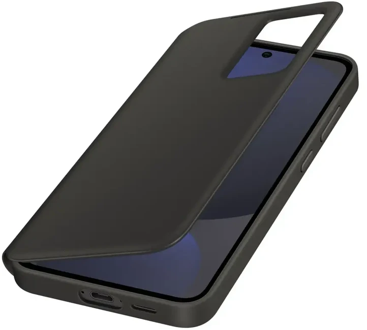 Telefono dėklas Samsung Galaxy S24 FE Smart View, juodas (pažeista pakuotė)