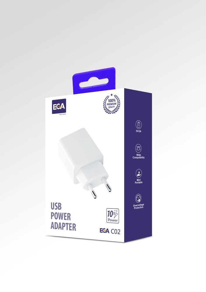 Įkroviklis EGA C02 kroviklis USB 5V 2A balta