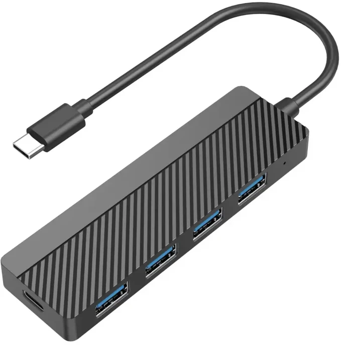 EGA H2 USB-C iki 4 x USB 3.0 skirstytuvo 5 Gbps juodas (EU Blister)