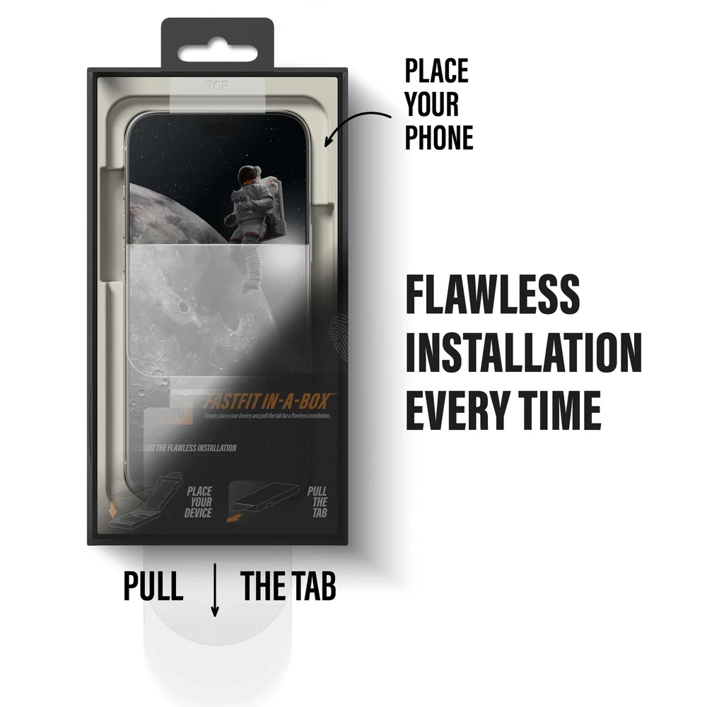 Ekrano apsauga „PanzerGlass Ceramic Ultra-Wide Fit - FASTFIT IN-A-BOX“, skirta „iPhone 17 Pro Max“ ir „18 Pro Max“