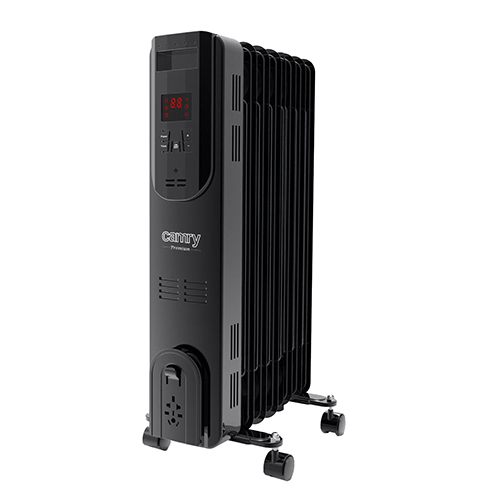 Adler Elektrinis alyvos šildytuvas su nuotoliniu valdymu CAMRY CR 7814 13 fin, 2500 W juodas
