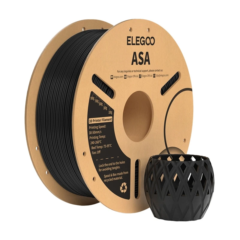 ELEGOO ASA Filament juoda