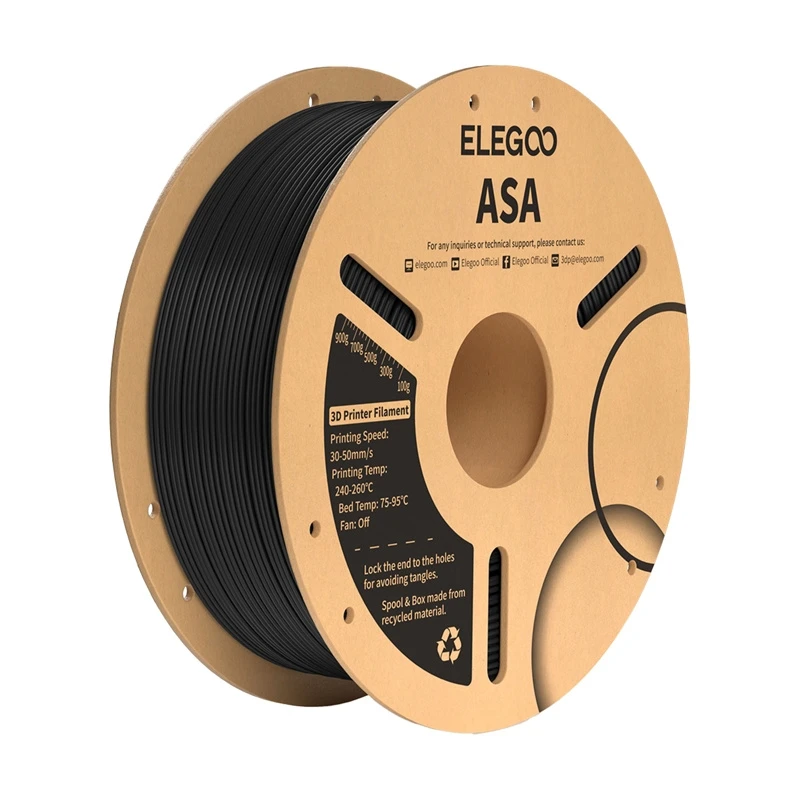 ELEGOO ASA Filament juoda