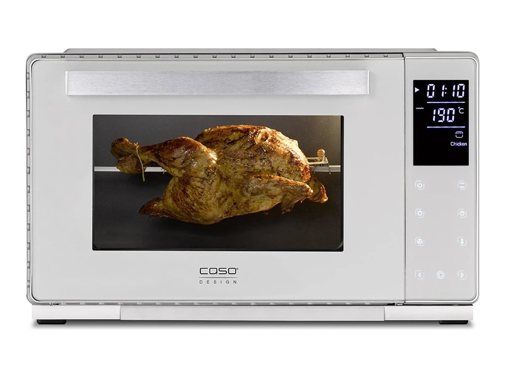 Mikrobangų krosnelė Caso | Compact orkaitė | Bake & Style 26 Touch | Easy Clean | Compact | 1500 W | Sidabrinis