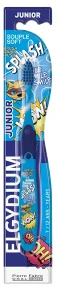 Elgydium Elgydium, Junior Splash, Dantų šepetėlis, Mėlyna Unisex