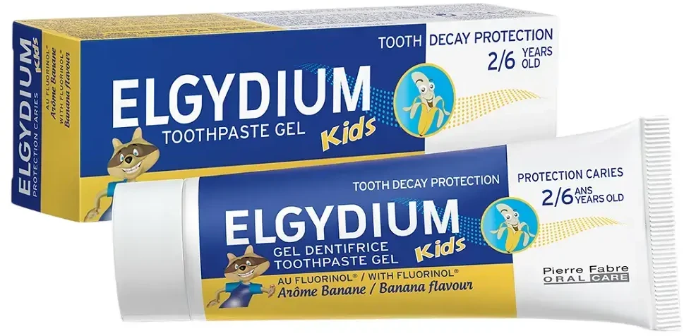 Elgydium Elgydium, Kids Shark, Fluorinol, Clean, Dantų pasta, 50 ml Vaikams