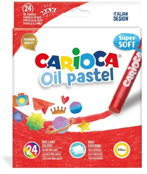 Aliejinės pastelės CARIOCA Maxi, 24 vnt.