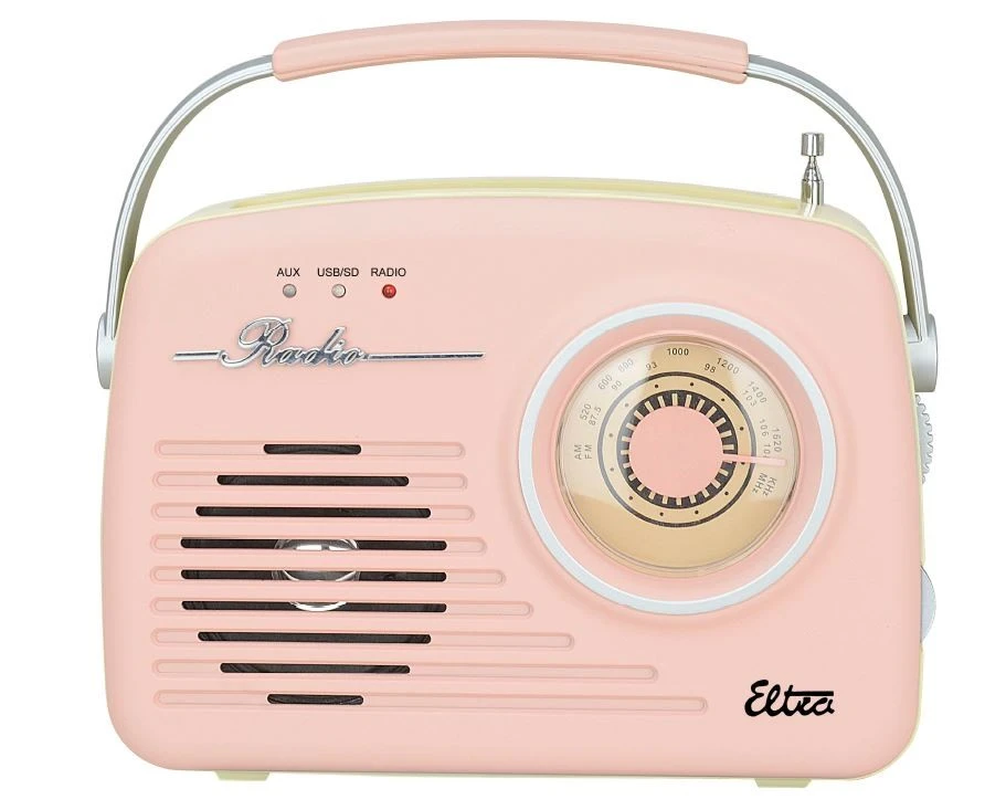 Eltra Radio LUIZA RETRO SP-11 MP3 USB SD Rožinė