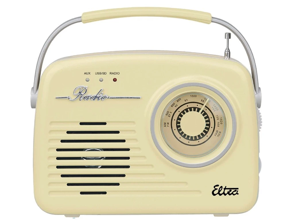 Radijas Eltra Radijas LUIZA RETRO SP-11 MP3 USB SD Vanilla