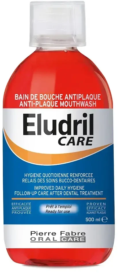 Eludril Eludril, burnos skalavimo skystis nuo apnašų, 500 ml, unisex