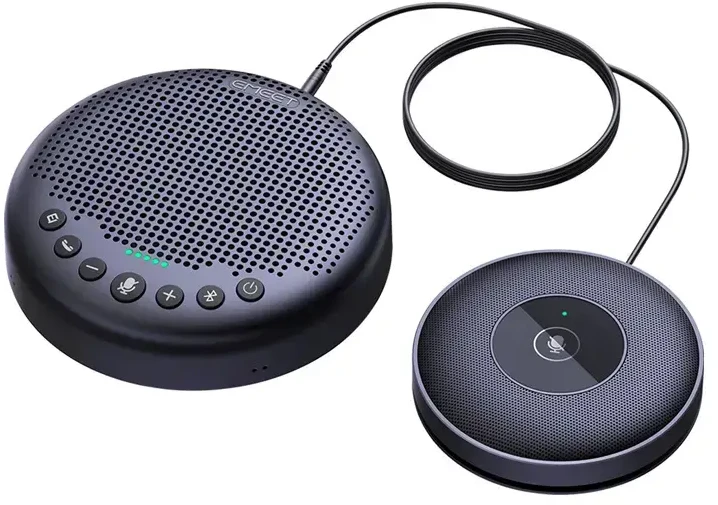 Garso konferencijų sistema - Emeet OfficeCore Luna Plus rinkinys 8 kryptiniai mikrofonai + 1 papildomas mikrofonas, 360° garsas, iki 25 dalyvių