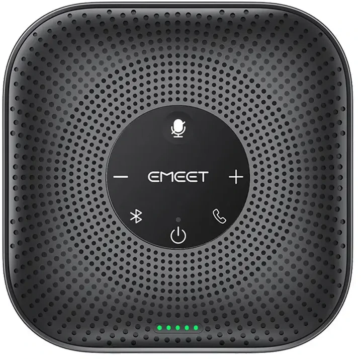 Konferencijų Garsiakalbis - EMEET OfficeCore M0 Plus 4-Mikrofonų Rinkinys, USB-C, Bluetooth, Juoda