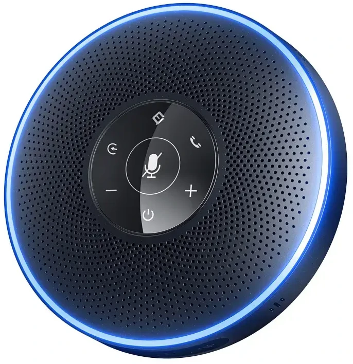 Audio konferencijų garsiakalbis - Emeet OfficeCore M2 Wireless Conference Speaker (4 mics, 360° sound, USB-C, Bluetooth, AUX) Juodas