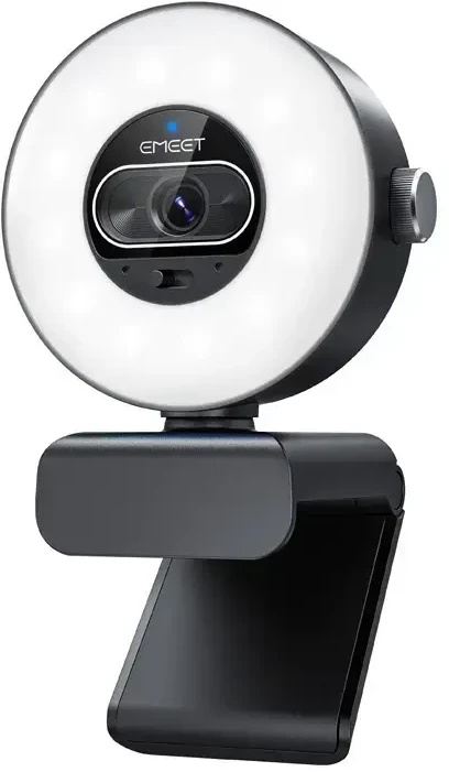Webkamera - Emeet SmartCam S600L 4K, greitas automatinis fokusavimas, dual mikrofonai, reguliuojamas žiedinis apšvietimas