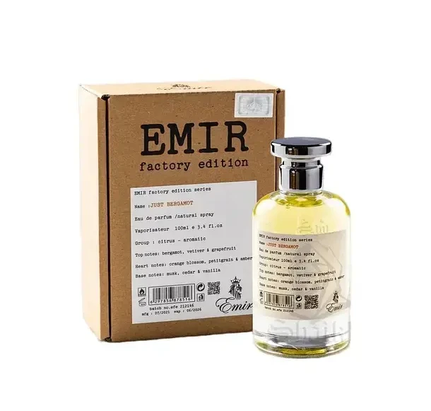 Emir Just Bergamot Factory Edition EDP parfumuotas vanduo unisex, 100 ml