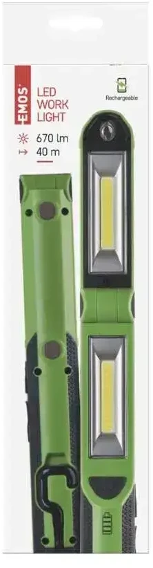 Žibintuvėlis įkraunamas, 670lm COB LED 2200mAh, EMOS