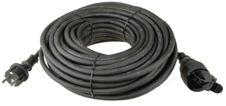 Emos Ilgiklis 1 lizdo 10m su įžeminimu 3x1.5 mm² IP44 su gumine izoliacija, juodas