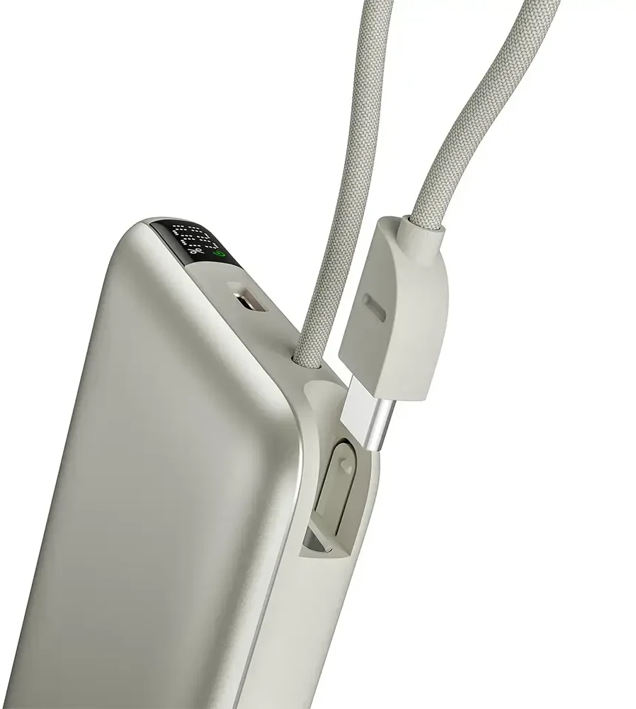 Energea PowerBank Bazic Fusion Mag 10000mAh MagSafe Cable USB-C pilkos spalvos