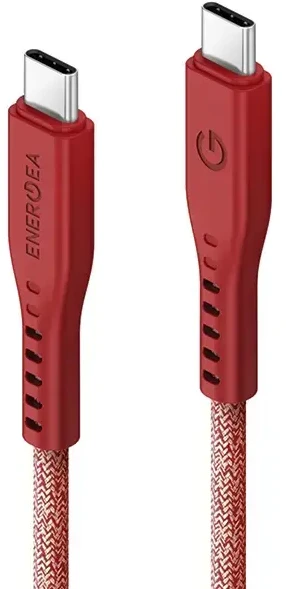 ENERGEA Flow USB-C į USB-C Kabelis 1.5m Raudona 240W 5A PD Fast Charge
