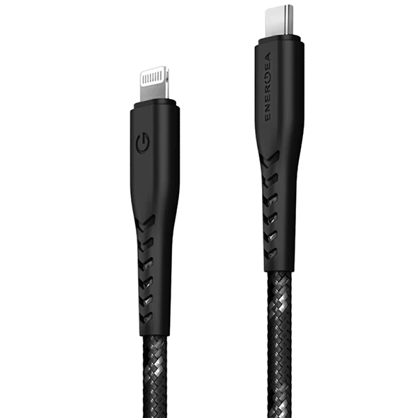 ENERGEA kabelis Nyloflex USB-C - LightningC94 MFI 3m juodos spalvos
