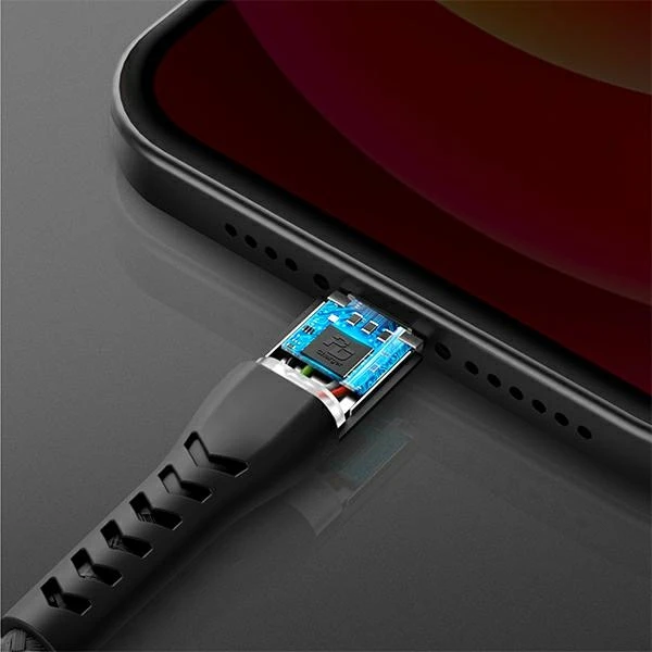 ENERGEA kabelis Nyloflex USB-C - LightningC94 MFI 3m juodos spalvos