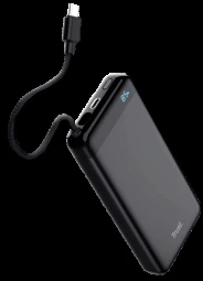 TRUST Fiera išorinė baterija, 20000 mAh, su laidu, 2x USB-C, juoda
