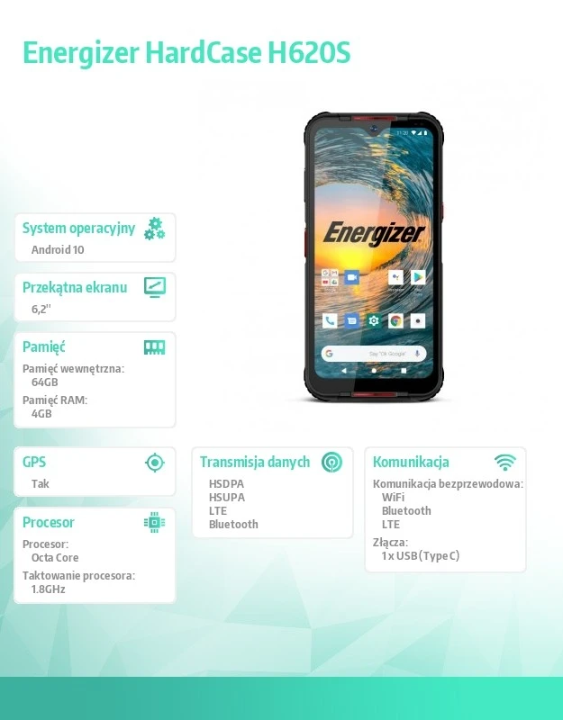 Telefonas Energizer HardCase H620S 4 GB RAM 64 GB 6,2 4G