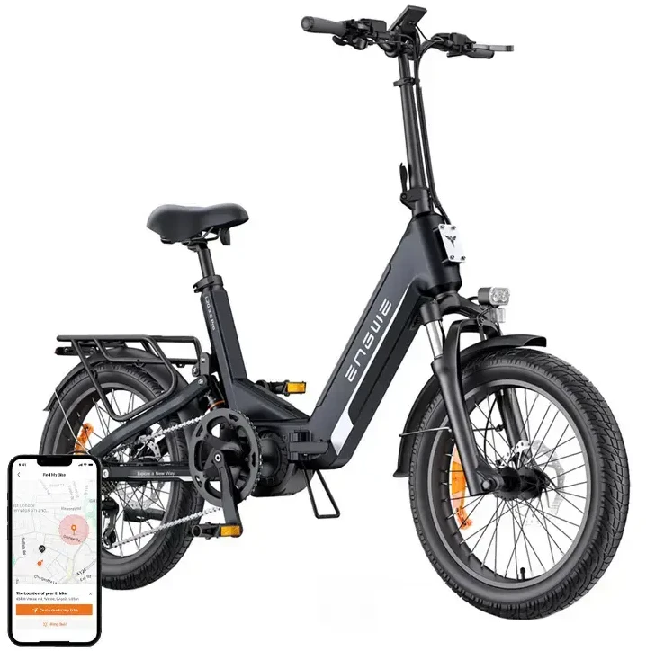 Sulankstomas elektrinis dviratis ENGWE, L20 3.0 PRO Juodas, 250W
