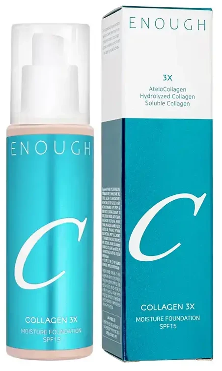 „ENOUGH Collagen 3X“ drėkinamasis makiažo pagrindas SPF15 Nr. 21N 100 ml