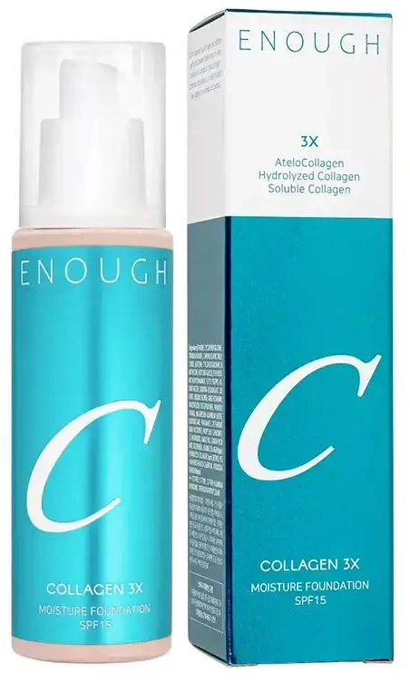 „ENOUGH Collagen 3X“ drėkinamasis makiažo pagrindas su SPF15 №13n 100 ml