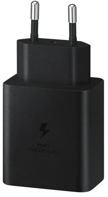 EP-T4510XBE Samsung 45 W kelioninis įkroviklis + USB-C duomenų kabelis juodas (pažeista pakuotė)