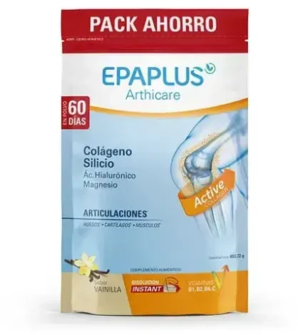 Maisto papildai "Epaplus" kolagenas silicis hialuronas ir magnis vanilės skonio 668g
