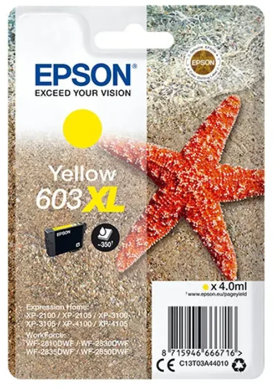 Epson C13T03A44010 rašalo kasetė Originalus Geltona 1 vnt