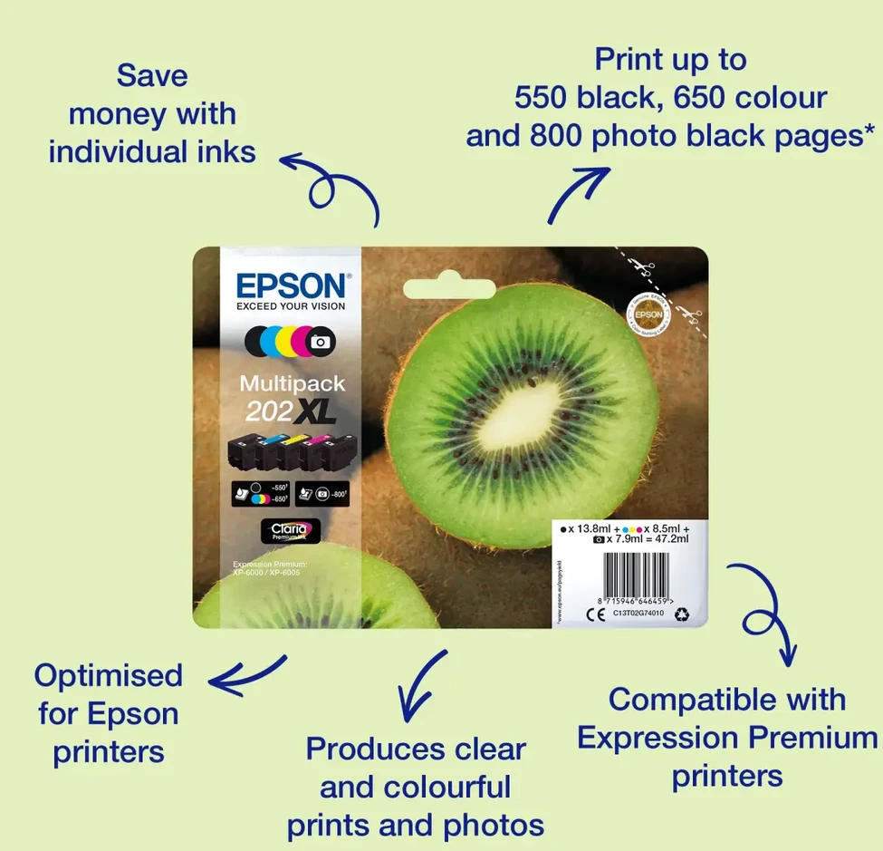 Epson 202XL rašalas (geltonas)