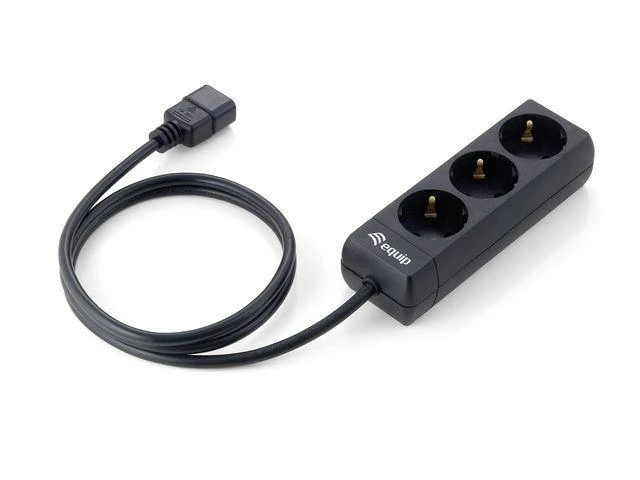 Equip 333280 elektros tinklo ilgintuvas 1,1 m 3 AC išvestis(ys / čių) Juoda