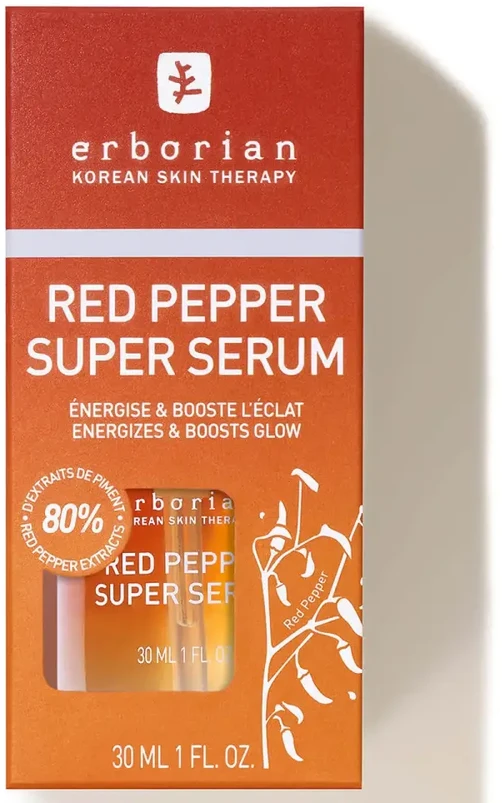 Erborian Raudona Pepper Super Serúm drėkinantis veido serumas 30ml