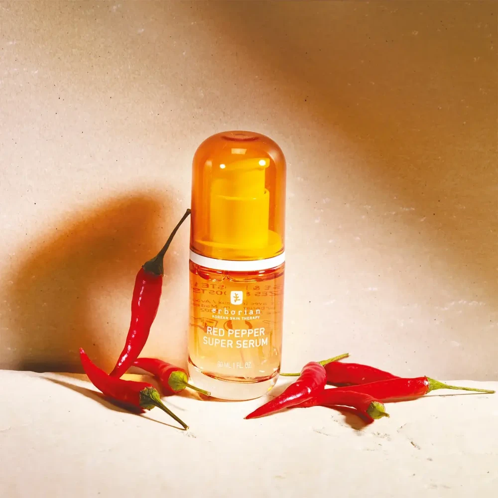 Erborian Raudona Pepper Super Serúm drėkinantis veido serumas 30ml