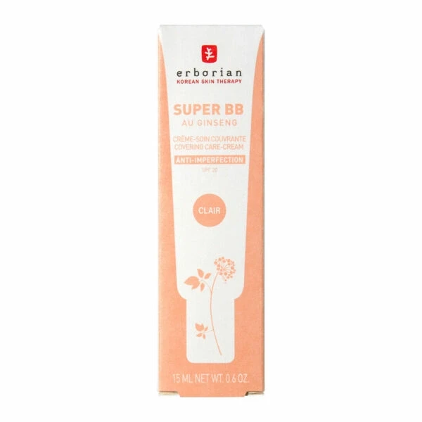 Erborian BB kremas SPF 20 Super BB (dengiamasis kremas), 15 ml, Clair