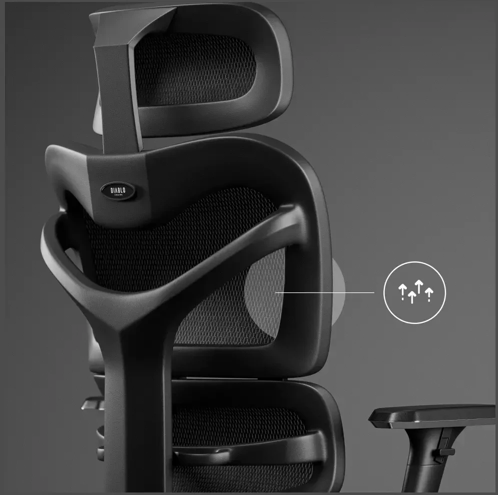 Ergonominė kėdė  DIABLO V-COMMANDER, Juodos spalvos