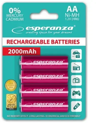 Esperanza EZA104R AA 2000mAh 4-pack