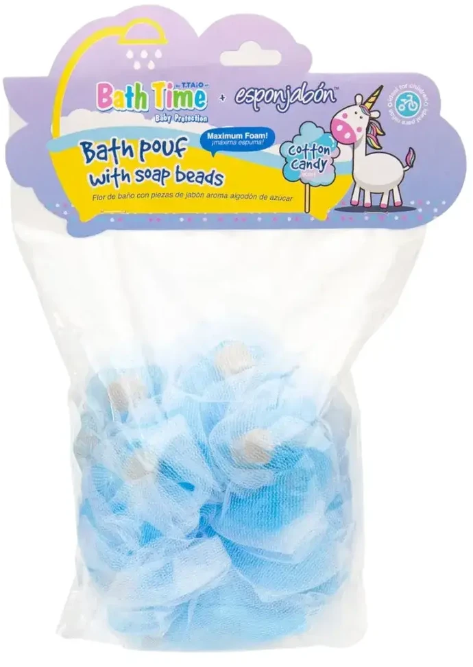 Esponjabon Cotton Candy Cleansing & Exfoliating Gourmand Soap & Sponge 2-In-1 Body