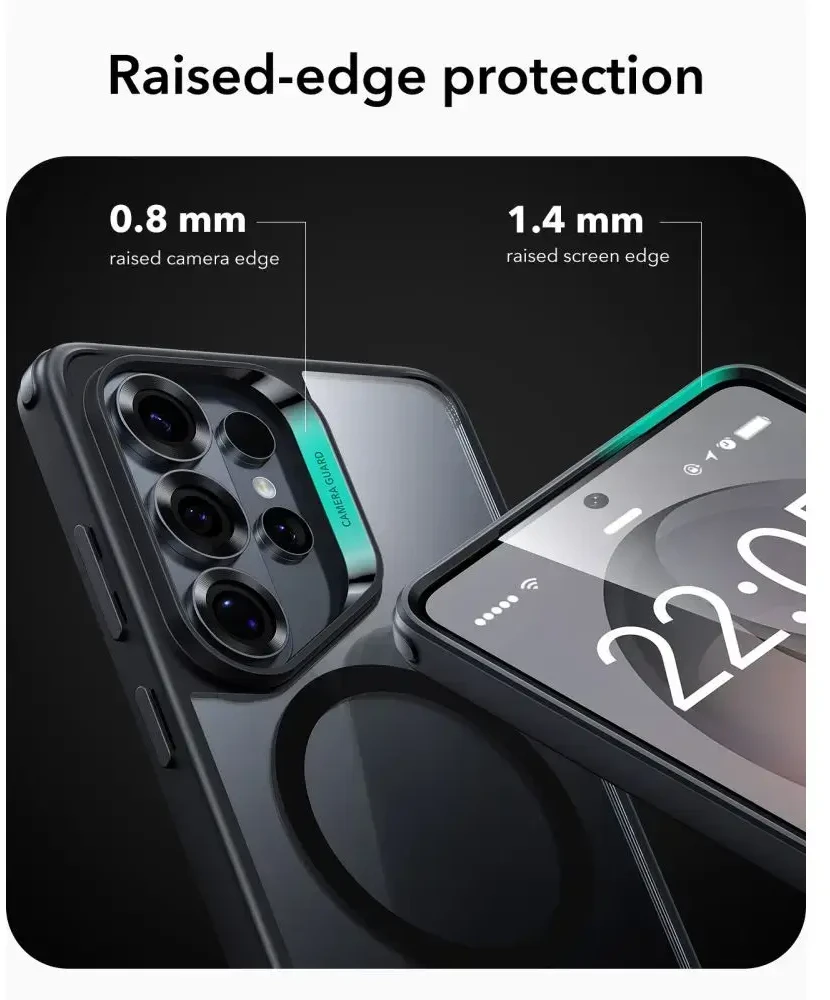 Dėklas ESR Classic Hybrid MagSafe Samsung Galaxy S26 Ultra skaidrus/juodos spalvos
