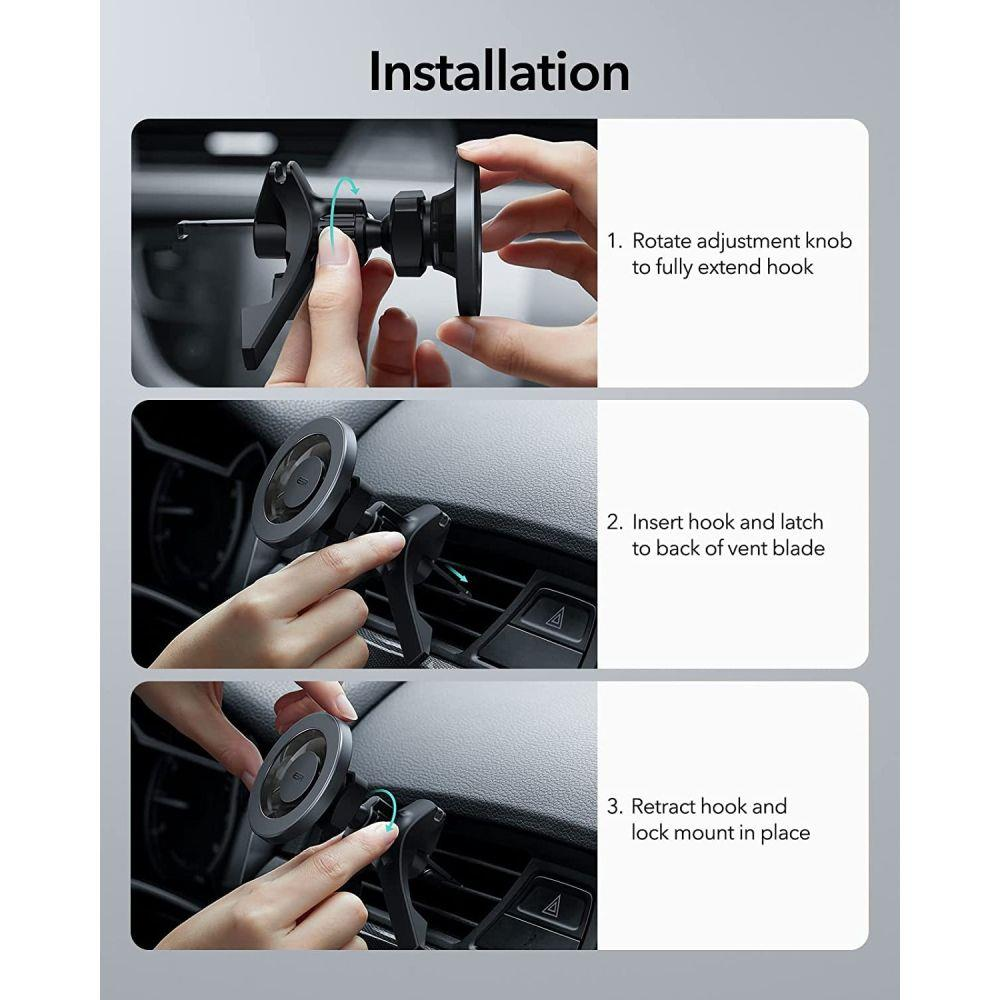 Automobilinis laikiklis ESR HaloLock Magnetic (pilkas)