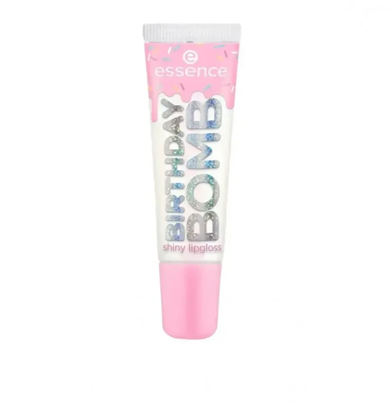 „Essence Cosmetics“ gimtadienio bomba „Lūpų blizgis 01-Cake My Day“, 10 ml